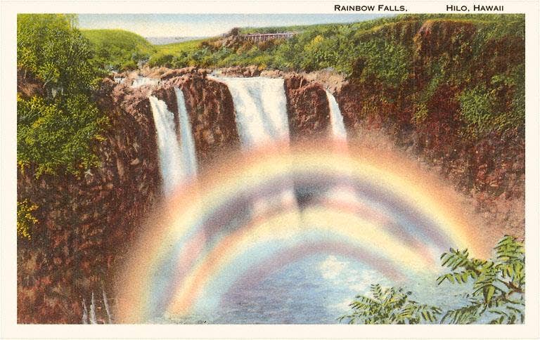 Postcard Rainbow Falls, Hilo