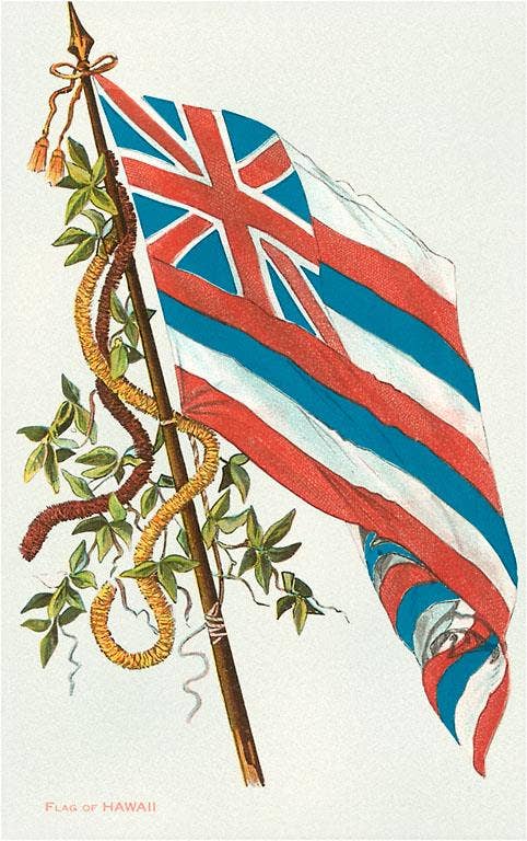 Postcard Flag of Hawaii