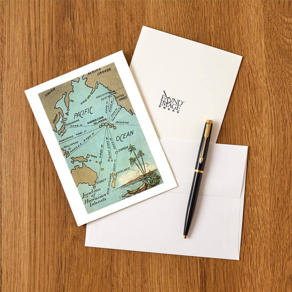 Greeting Card Map of Hawaii