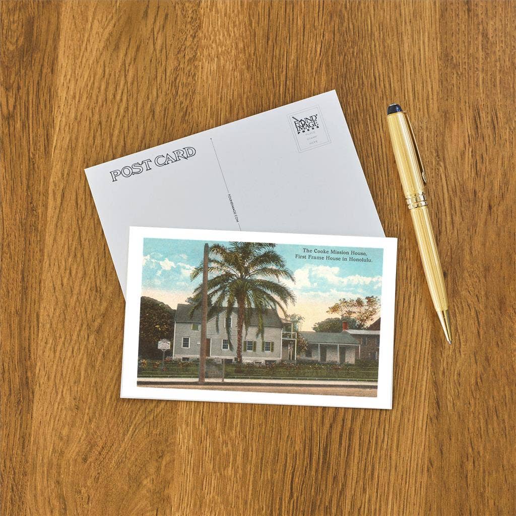 Postcard Cooke Mission House, Honolulu