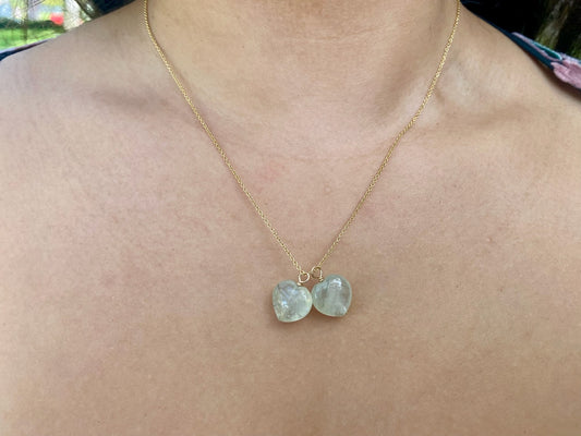 Prehnite Heart Necklace