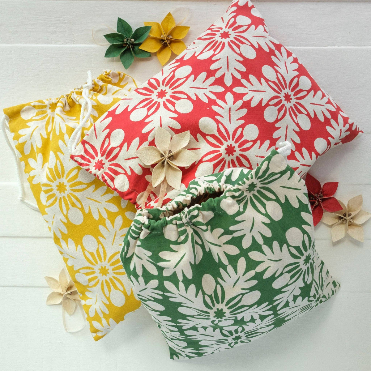 Handprinted Reusable Gift Bags - Large, Balekana Print