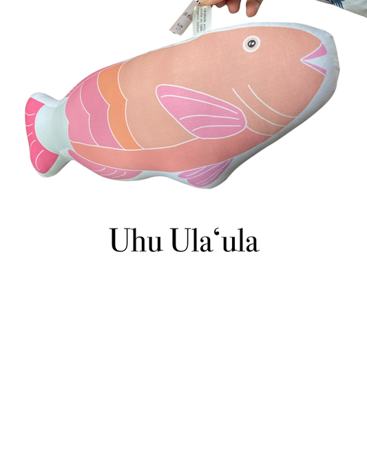 Uhu Ula'ula - Red Parrotfish Pillow by Kahua Aina