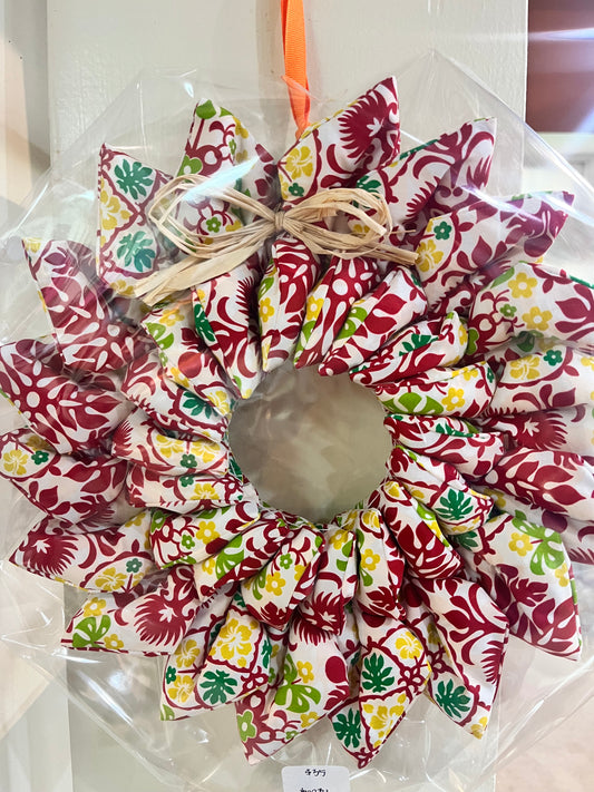 12" Wreath - Red/Green