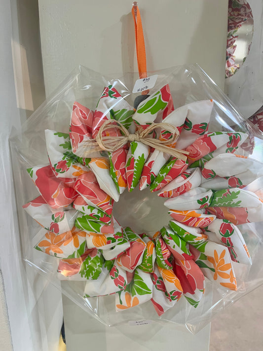 12" Wreath - Peachy Pua
