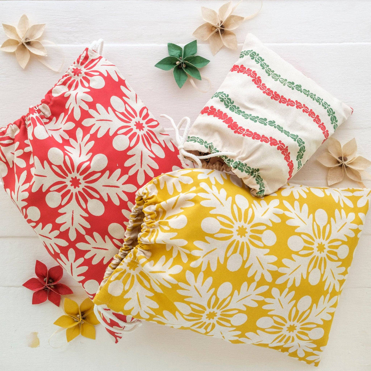 Handprinted Reusable Gift Bags - Large, Balekana Print