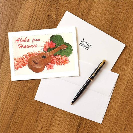 Greeting Card HI Aloha from Hawaii, Ukulele