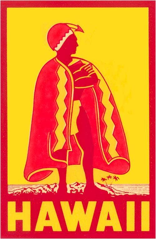 Greeting Card King Kamehameha, Travel Poster
