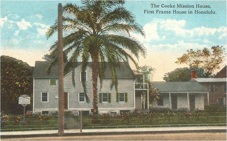 Postcard Cooke Mission House, Honolulu